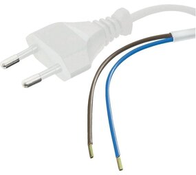 500cm aansluitstekker 2-polig - 230V netsnoer met open einde - 0.75mm