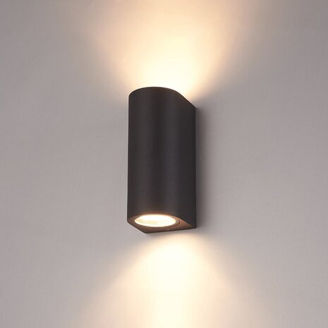 Spectrum voor de installateur  LED Wandlamp buiten |Up and Down -|Zwart| GU10