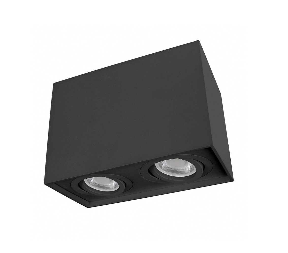 Spectrum voor de installateur LED plafondspot dubbel kantelbaar - Cube Zwart - GU10 fitting