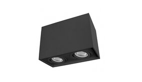 Spectrum LED plafondspot dubbel kantelbaar - Cube Zwart - GU10 fitting Spectrum LED plafondspot dubbel kantelbaar - Cube Zwart - GU10 fitting