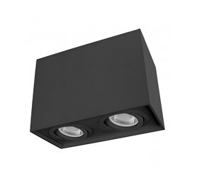 Spectrum voor de installateur LED plafondspot dubbel kantelbaar - Cube Zwart - GU10 fitting