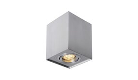 Spectrum voor de installateur LED plafondspot - Cube vierkant - Zilver Aluminium -  met GU10 fitting - kantelbaar - excl. LED spot