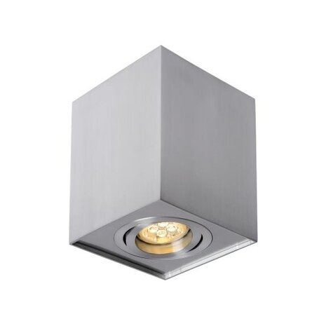 Spectrum LED plafondspot - Cube vierkant - Zilver Aluminium -  met GU10 fitting - kantelbaar - excl. LED spot