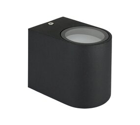 Spectrum voor de installateur LED Wandlamp Halfrond Zwart - GU10 fitting - IP44 - Geschikt voor 1 GU10 spot