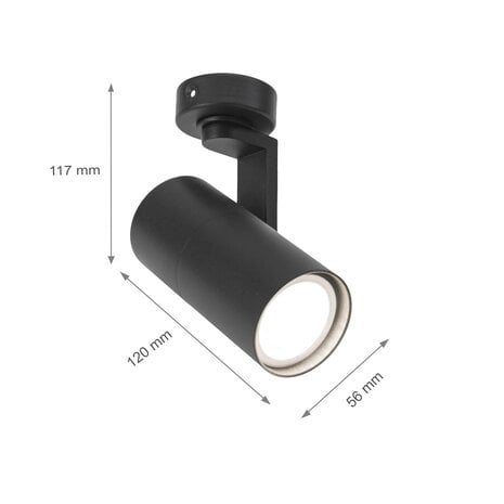 Spectrum LED plafondspot Zwart - met GU10 fitting Spectrum LED plafondspot Zwart - met GU10 fitting