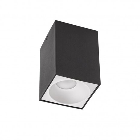 Spectrum voor de installateur LED plafondspot - Cube Mat Zwart 95x95x138 mm - Excl. LED Spot