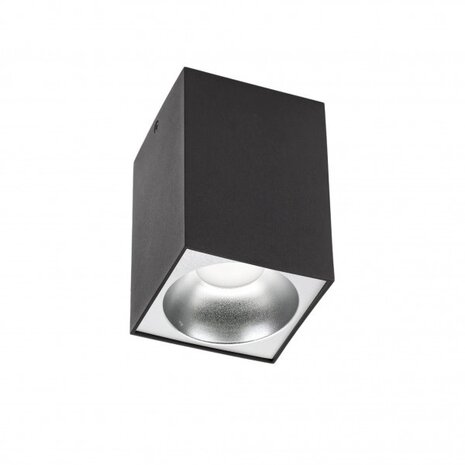 Spectrum voor de installateur LED plafondspot - Cube Mat Zwart 95x95x138 mm - Excl. LED Spot