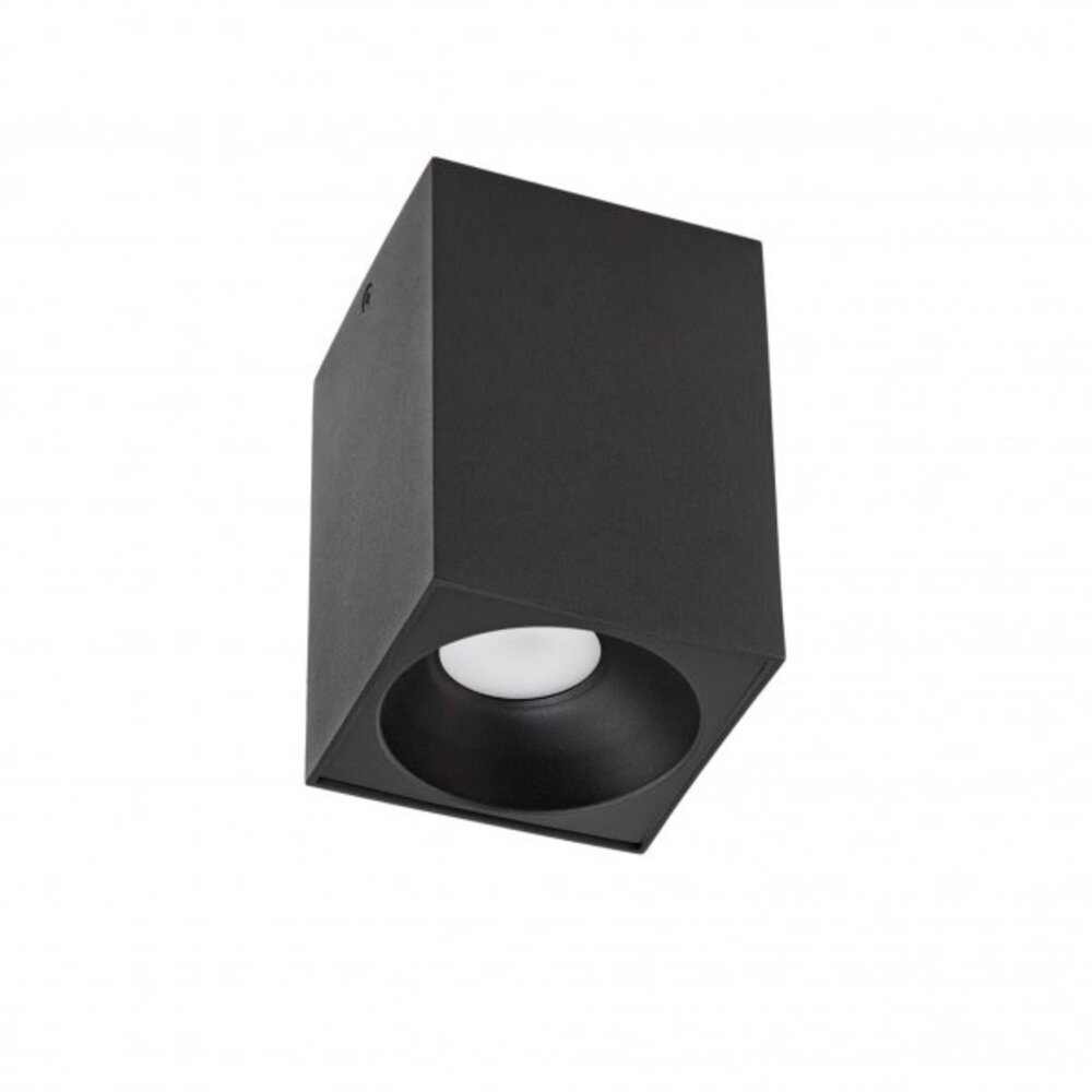 Spectrum voor de installateur LED plafondspot - Cube Mat Zwart 95x95x138 mm - Excl. LED Spot