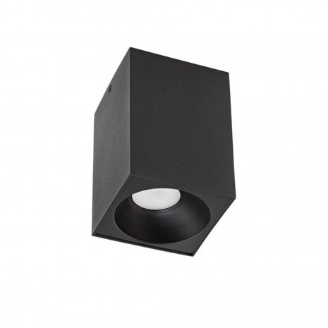 Spectrum voor de installateur LED plafondspot - Cube Mat Zwart 95x95x138 mm - Excl. LED Spot