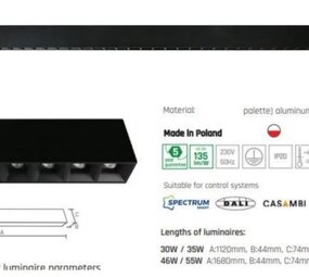 Spectrum voor de installateur LED Linair - Inspire one - Dark light - Black on Black