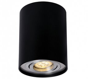 Spectrum voor de installateur LED plafondspot - Tube rond - Zwart Aluminium - met GU10 fitting - kantelbaar - excl. LED spot