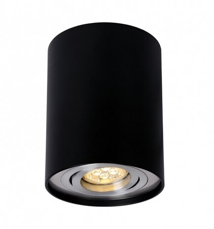 Spectrum voor de installateur LED plafondspot - Tube rond - Zwart Aluminium - met GU10 fitting - kantelbaar - excl. LED spot Spectrum voor de installateur LED plafondspot - Tube rond - Zwart Aluminium - met GU10 fitting - kantelbaar - excl. LED spot