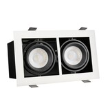 Spectrum voor de installateur LED inbouwspot armatuur Modern - Rechthoekig met 2 GU10 aansluiting