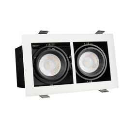 Spectrum voor de installateur LED inbouwspot armatuur Modern - Rechthoekig met 2 GU10 aansluiting