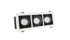 Spectrum voor de installateur LED inbouwspot armatuur Modern - Rechthoekig met 3 GU10 aansluiting