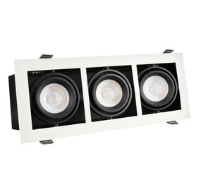 Spectrum voor de installateur LED inbouwspot armatuur Modern - Rechthoekig met 3 GU10 aansluiting