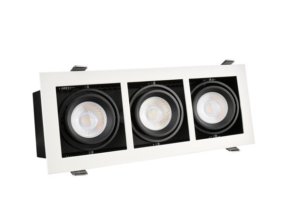Spectrum voor de installateur LED inbouwspot armatuur Modern - Rechthoekig met 3 GU10 aansluiting