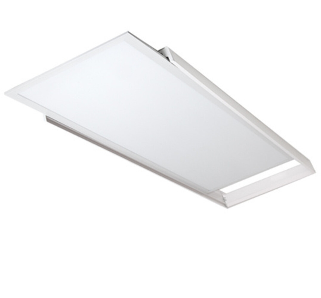 Spectrum voor de installateur LED paneel opbouw - 120x30cm Framesysteem Type B schroefloos - Wit aluminium - 43MM hoog