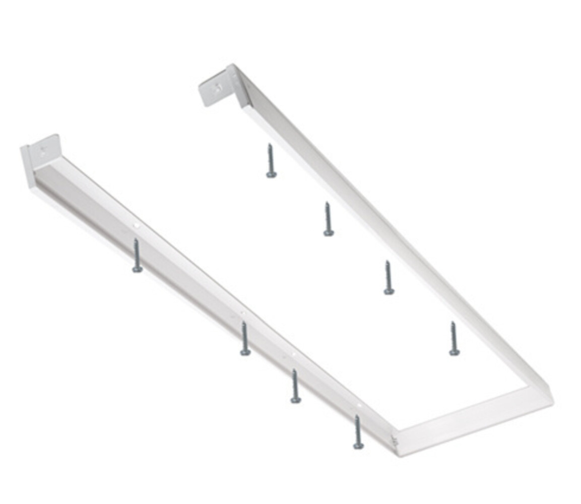 Spectrum voor de installateur LED paneel opbouw - 120x30cm Framesysteem Type B schroefloos - Wit aluminium - 43MM hoog