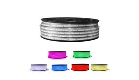Aigostar LED lichtslang  plat - RGB - 30 meter incl. aansluitsnoer met 1 knops bediening Aigostar LED lichtslang  plat - RGB - 30 meter incl. aansluitsnoer met 1 knops bediening