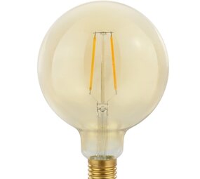 Spectrum voor de installateur LED Filament lamp E27 - G125 - 2W vervangt 21W - 2500K extra warm wit licht - XL Globe