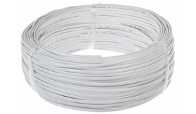 Aigostar Aansluitsnoer - 100m - 2x 1mm2 met witte mantel plat - H05VVH2-F Aigostar Aansluitsnoer - 100m - 2x 1mm2 met witte mantel plat - H05VVH2-F