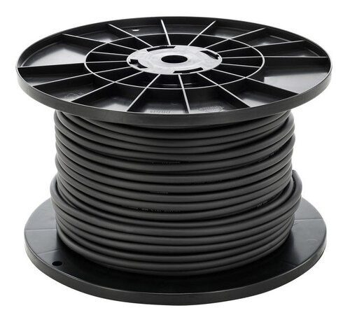 Aansluitsnoer - 100m - 3x 1.5mm2 met zwarte mantel rond - H05VV-F 3G1.5