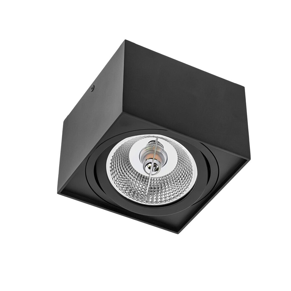 Spectrum voor de installateur: Betaalbare kwaliteit en veelzijdige LED-oplossingen LED plafondspot - AR111 230V - Mat Zwart Vierkant - Excl. AR111 LED Spot geleverd