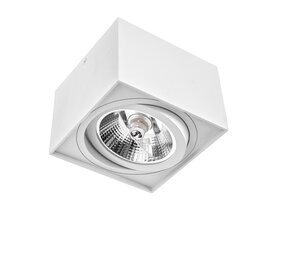 Spectrum voor de installateur LED plafondspot - AR111 230V - Mat Wit Vierkant - Excl. AR111 LED Spot geleverd