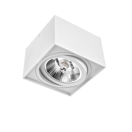 Spectrum voor de installateur: Betaalbare kwaliteit en veelzijdige LED-oplossingen LED plafondspot - AR111 230V - Mat Wit Vierkant - Excl. AR111 LED Spot geleverd