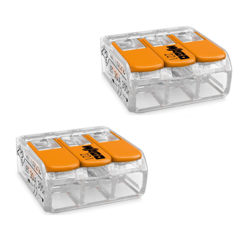 2 stuks WAGO Lasklem 0.14-4 mm 3 polig