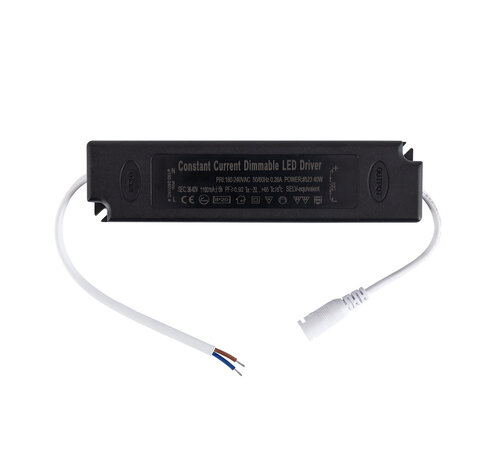 Dimbare LED driver - Triac / fase aansnijding - voor 36W/40W LED paneel - 30-42V 1000mA