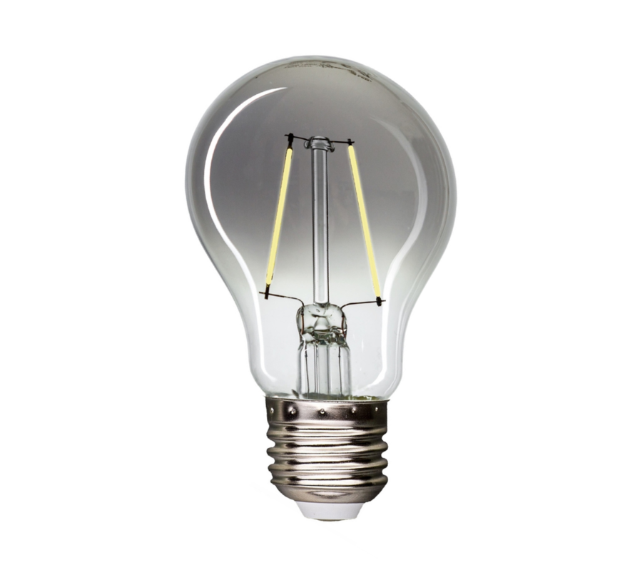 LED Filament lamp Smoked glass E27 - A60 - 2W - 4000K helder wit licht