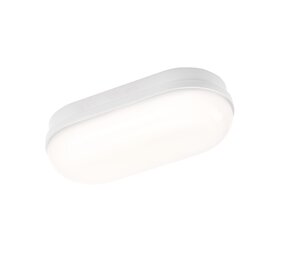 Spectrum voor de installateur LED Bulkhead opbouw lamp Ovaal IP54 - 8W 940Lm - 4000K 840 Koel Wit | 157x48MM - 2 Jaar Garantie