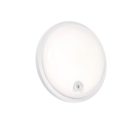 Spectrum voor de installateur LED Plafondlamp IP54 Sensor - Wit Rond 220MM  - 20W 2300Lm - 4000K 840 Koel Wit - PIR bewegigingsensor