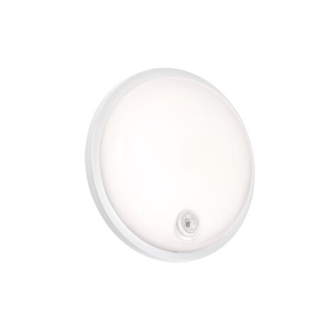 Spectrum voor de installateur LED Plafondlamp IP54 Sensor - Wit Rond 220MM  - 20W 2300Lm - 4000K 840 Koel Wit - PIR bewegigingsensor