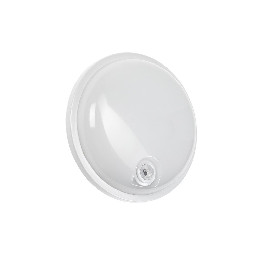 Spectrum LED Plafondlamp IP54 Sensor - Wit Rond 220MM  - 20W 2300Lm - 4000K 840 Koel Wit - PIR bewegigingsensor