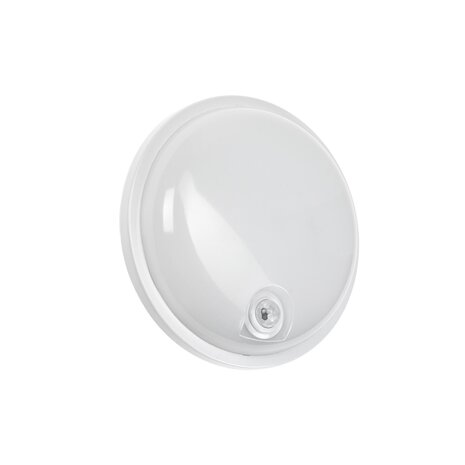Spectrum LED Plafondlamp IP54 Sensor - Wit Rond 220MM  - 20W 2300Lm - 4000K 840 Koel Wit - PIR bewegigingsensor