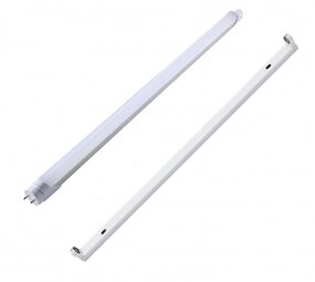LED TL armatuur 60cm + 1 LED TL buis 10W - 6000K 865 daglicht - Compleet
