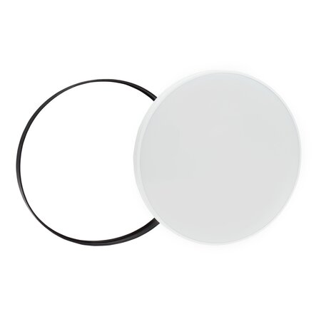 Spectrum voor de installateur LED Bulkhead - Wand / Plafondlamp IP54  - 250MM - 18W 1950Lm - 3000K 830 Warm Wit | Incl. zwarte en witte rand
