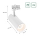 Spectrum voor de installateur LED Railspot Wit Tracklight - Universeel 3-Phase - 25W 104lm p/w - 4000K Helder wit licht