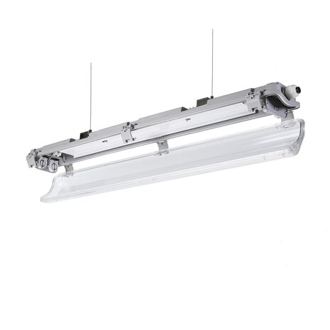 60cm LED armatuur IP65 + 2 LED TL buizen 10W p/s - 3000K 830 warm wit licht - Doorkoppelbaar - Compleet 60cm LED armatuur IP65 + 2 LED TL buizen 10W p/s - 3000K 830 warm wit licht - Doorkoppelbaar - Compleet