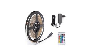 Aigostar LED strip - RGB 3m 24W - 30 LEDs p/m - Incl. 24-knops IR afstandsbediening - Complete set Aigostar LED strip - RGB 3m 24W - 30 LEDs p/m - Incl. 24-knops IR afstandsbediening - Complete set