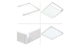 Spectrum voor de installateur: Betaalbare kwaliteit en veelzijdige LED-oplossingen LED paneel opbouw - 62x62cm  - Aluminium wit
