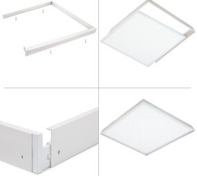 Spectrum voor de installateur LED paneel opbouw - 62x62cm  - Aluminium wit