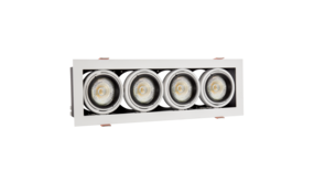 Spectrum voor de installateur OP=OP LED inbouwspot armatuur Modern Mini - Rechthoekig met 4 GU10 aansluiting