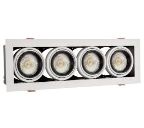 Spectrum voor de installateur OP=OP LED inbouwspot armatuur Modern Mini - Rechthoekig met 4 GU10 aansluiting