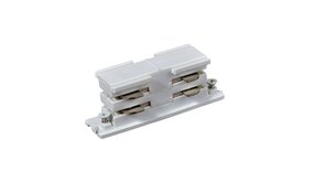 Spectrum 3-Fase Spanningsrail toebehoren | Koppelstuk - Verbindingsstuk gevoegd - i- connector - Wit Spectrum 3-Fase Spanningsrail toebehoren | Koppelstuk - Verbindingsstuk gevoegd - i- connector - Wit