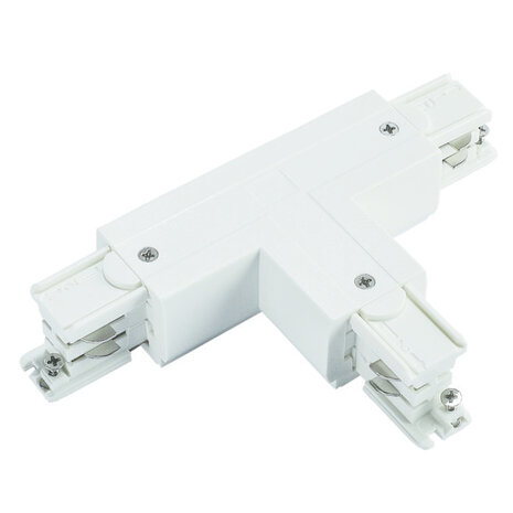 Spectrum voor de installateur: Betaalbare kwaliteit en veelzijdige LED-oplossingen 3-Fase Spanningsrail toebehoren | T verbinding - Koppelstuk - Rechts voeding SPS 2 Connector - Wit