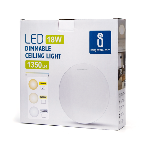 LED Plafondlamp Dimbaar rond - 18W Lichtkleur optioneel - 3 jaar garantie LED Plafondlamp Dimbaar rond - 18W Lichtkleur optioneel - 3 jaar garantie